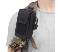 Backpack Attachment Pouch, Multi-Purpose Nylon Shoulder Strap Organizer Pocket with Zipper, Water-Resistant Add-on Accessory Bag for Hiking Gear, Hunting Equipment, Travel Tools, Outdoor