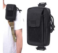Backpack Attachment Pouch, Nylon Shoulder Strap Zipper Pocket, Multi-Purpose Add-on Bag for Hunting, Camping, Hiking, Tacticals Or Outdoor Travel Gear Storage, 1 Piece