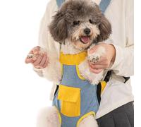 Backpack Dog Carrier, Legs Out Adjustable Travel Bag, 180g Ideal for Outdoor Adventures and Pet Travel, Blue Yellow, Red White, Easy-to-Clean Design, Cotton
