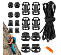 Backpack Elastic Rope Buckle, Hiking Backpack Elastic Rope with Buckle, 18-Piece Replacement Set for Trekking, Mountaineering, Camping Gear, Increased Storage Capacity and Convenient Carrying