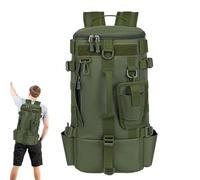 Backpack For Fishing - Oxford Cloth 21x47x13cm | Waterproof Tackle Back-pack Rod Holder Wet Dry Separation Lure Storage Rucksack | Large Capacity Splash Proof Fish-ing Gear Bag Fo-r Hiking Camping Kay