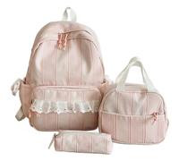 Backpack For Girls - With Pencil Case Lace Smooth Zipper Large Capacity | Girls School Backpack Book Bag Kids Teen Women Elementary Middle High Grade College Work Camping