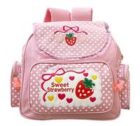 Backpack Girls, Strawberry Pattern Sackepacks for Girls, Imperproping School Sac, Casual Travel Daypacks, Schoolbag pour Girls Kids Teen (12x5x15in)