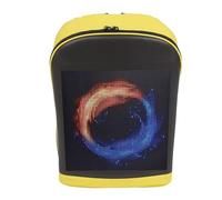 Backpack LED Gearwell, sac à dos d'affichage programmable, sac d'écran pixel, panneau d'icônes de photo en couleur 64x64, boîtier portable 16 pouces avec port USB, sac à dos