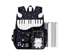 Backpack Piano - Cute Large Capacity Bookbag With Decorative Pendant | Cute Large Capacity Piano Backpack With Decorative Pendant, Aesthetic Bookbag for Women Students Working Travel Daily Outings