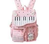 Backpack Piano - Cute Large Capacity Bookbag With Decorative Pendant | Cute Large Capacity Piano Backpack With Decorative Pendant, Aesthetic Bookbag for Women Students Working Travel Daily Outings