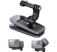 Backpack Strap Mount for GoPro Hero 13 12 11 10 9 8 7 6 Insta360 X5 X4 X3, DJI OSIMO Action 5 Pro 4 3, Perfect Shoulder Carry Action Camera and Quick Release Cap