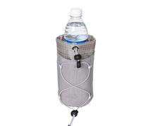 Backpack Strap Pouch - Plaid Mesh 18x8cm | Expandable Smartphone Pouch, Water Bottle Bag | Waterproof External Hanging Bag for Hiking Trekking Walking and Road Trip Use