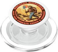 Backpacker Smokey Bear Keep Forests Green & Growing Hiking PopSockets PopGrip pour MagSafe