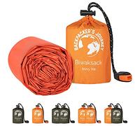 Backpacker's Journey Sac de Bivouac Ultraléger 115 g - Sac de Couchage d'urgence Étanche avec Sifflet, Réutilisable
