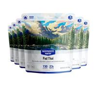 Backpacker's Pantry Pad Thai - Aliments lyophilisés pour randonnée et camping - Aliments d'urgence - 23 g de protéines, végétaliens, sans gluten - 6 pièces