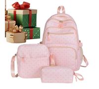Backpacks For Girls, 3 Piece Aesthetic Dot Compartment Kids School Bag