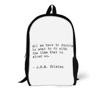 Backpacks Quote Me on It Time Well Spent 17inch School Bag