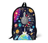 Backpacks Space Universe Infographics Big Bang 17inch School Bag