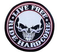 Backpatche Live Free Ride Hardcore patche dorsal thermocollant biker