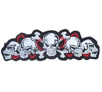 Backpatche patche têtes de mort cranes patch dorsal thermocollant bunch of skulls grand