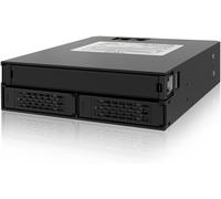 Backplane Cage, Rack Mobile, Boîtier De Rack Robuste Métallique Hot Swap Pour 2 X Ssd Or Hdd 2.5"" Sata/Sas & Plateau Slim Odd/Graveur Dvd Pour Baie De 5.25"" - Tough Armor Mb994Ipo-3Sb