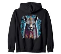 Backprint Alpaga Fantaisie coloré d'un Monde de rêve Sweat à Capuche