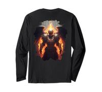 Backprint Ange de feu avec Flammes de l'enfer Manche Longue
