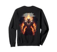 Backprint Ange de feu avec Flammes de l'enfer Sweatshirt