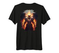 Backprint Ange de feu avec Flammes de l'enfer T-Shirt Haut de Gamme