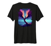 Backprint Arbre Phénix Magique de l'Immortalité T-Shirt Haut de Gamme