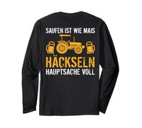 Backprint Boire, C'est comme Couper du maïs, Tant qu'il est Manche Longue