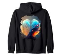 Backprint Boule à Neige de l'espace Extra-atmosphérique Sweat à Capuche