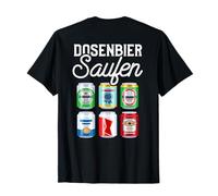 Backprint canette de bière Saufenn Saufen canette de bière alcool T-Shirt