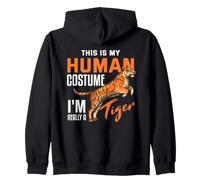 Backprint C'est Mon Costume Humain Je suis Vraiment Un Tigre Sweat à Capuche
