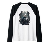 Backprint Chevalier Astronaute du Futur au Moyen Âge Manche Raglan