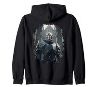 Backprint Chevalier Astronaute du Futur au Moyen Âge Sweat à Capuche