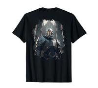 Backprint Chevalier Astronaute du Futur au Moyen Âge T-Shirt