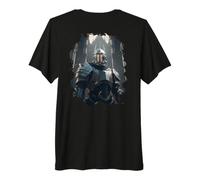 Backprint Chevalier Astronaute du Futur au Moyen Âge T-Shirt Haut de Gamme