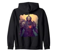 Backprint Chevalier Fantastique épique Un héros dans l'ombre Sweat à Capuche
