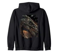 Backprint Dinosaure Fantastique T-Rex Dino Sweat à Capuche