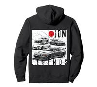 Backprint Distress JDM Legends Race Cars Drapeau Japonais Cadeaux Sweat à Capuche