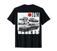 Backprint Distress JDM Legends Race Cars Drapeau Japonais Cadeaux T-Shirt