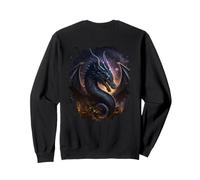 Backprint Dragon dans l'espace, Une légende Rencontre la Sweatshirt