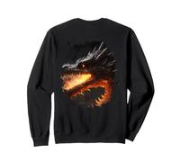 Backprint Dragon de feu créature Mystique Dragon fantasme Sweatshirt