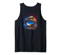Backprint Dragon d'or Mystique dans l'anneau de Espace Bleu Débardeur