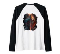 Backprint Épée flamboyante et Bouclier de Pierre Le Symbole Manche Raglan