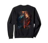 Backprint Épée flamboyante et Bouclier de Pierre Le Symbole Sweatshirt
