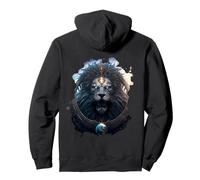 Backprint Epic Lion Le Signe du Zodiaque de la Force Sweat à Capuche