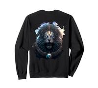 Backprint Epic Lion Le Signe du Zodiaque de la Force Sweatshirt