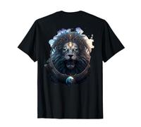 Backprint Epic Lion Le Signe du Zodiaque de la Force T-Shirt