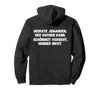 Backprint Épouser Quelqu'un Qui Sait Cuisiner Humour Noir Sweat à Capuche