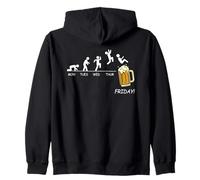 Backprint Friday Evolution Agenda semainier avec bière Sweat à Capuche