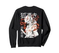 Backprint Japan Aesthetic Kitsune Fox Horror Streetwear Sweatshirt