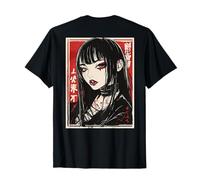 Backprint Japan Aesthetic Kuchisake Onna Horror Streetwear T-Shirt